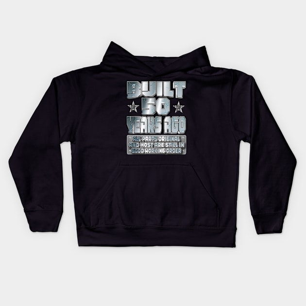 Fun 50th Birthday B-Day Party Gag Funny Saying Age 50 Year Kids Hoodie by Envision Styles